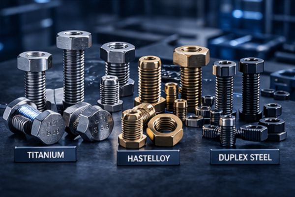 Exotic Material Fasteners - Titanium, Hastelloy, Duplex Steel
